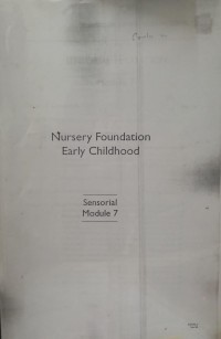 Image of Nursery Foundation Early Childhood: Sensorial (Module 7)