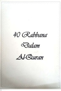 Image of 40 Rabbana Dalam Al-Quran