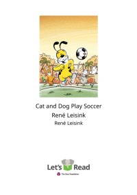 Image of Cat and Dog Play Soccer